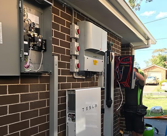 Electrician performing a switchboard upgrade in Sydney