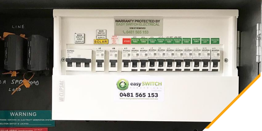 An upgraded switchboard completed by Easy Switch Electrical