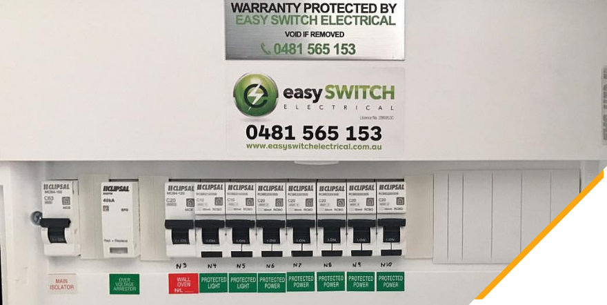 A circuit breaker replacement job in a switchboard