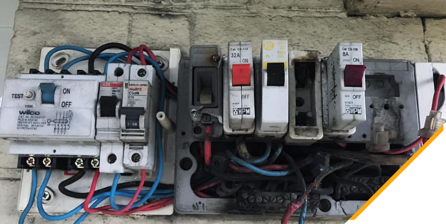 A burnt out switchboard that caused your power outage