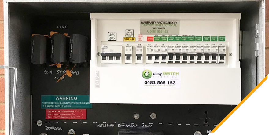 An old switchboard that has been rewired and upgraded