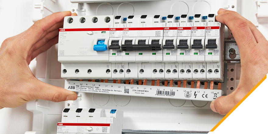 An electrician installing a new electrical circuit in a home