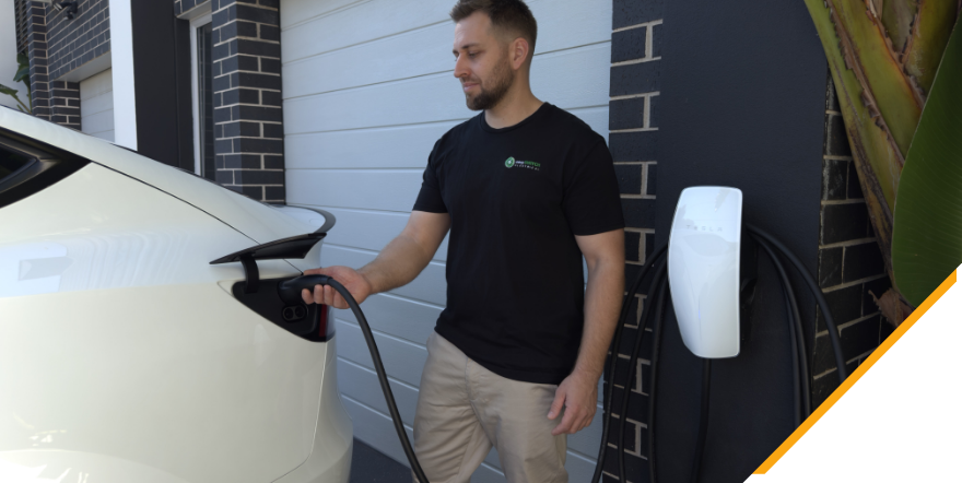 Rick testing a new EV charger installation